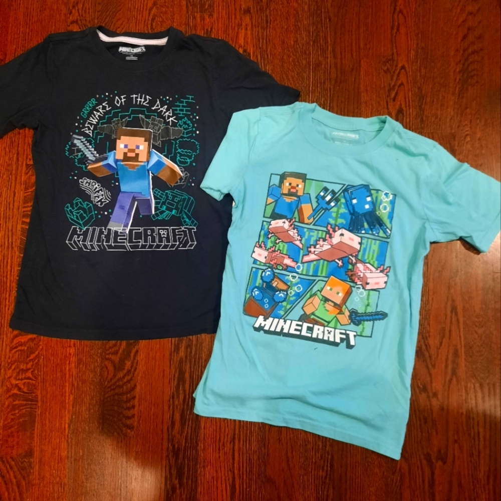 Old Navy Boys Size 12 Minecraft Short Sleeve Bundle
